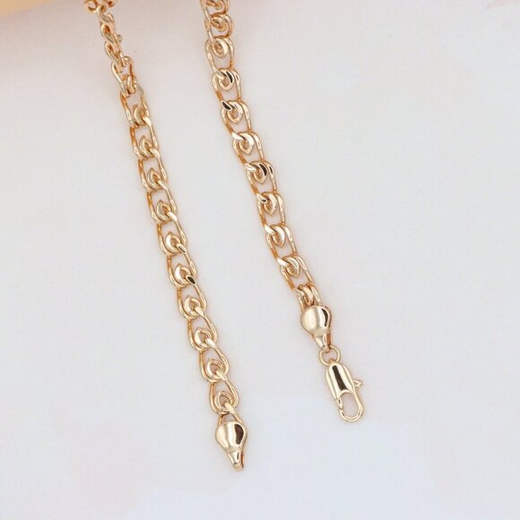 Bold Rose Gold Curb Chain Necklace Polished Statement Piece, XPNL0285 - Picture 12 of 12